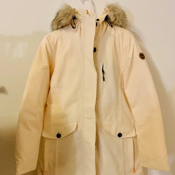 NEW Timberland Dryvent Waterproof Women’s Winter Jacket- cream